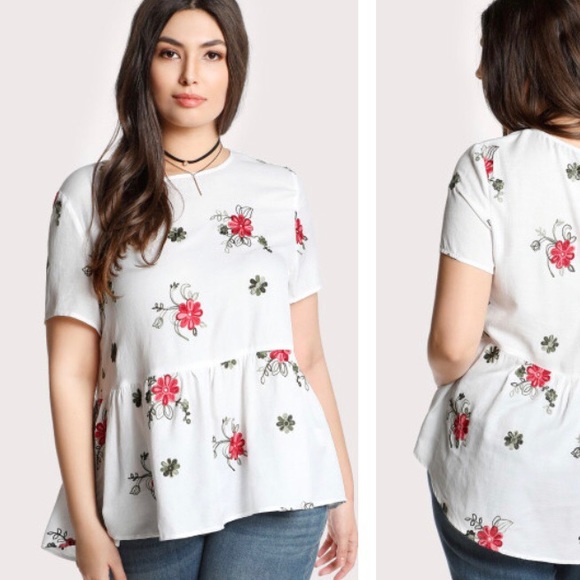 Embroidered babydoll top *BUNDLE ME AND IM FREE* - Picture 2 of 4